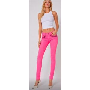 Maison Scotch La Femme Women's Neon Embriodered Skinny Jeans 24 NWT 210